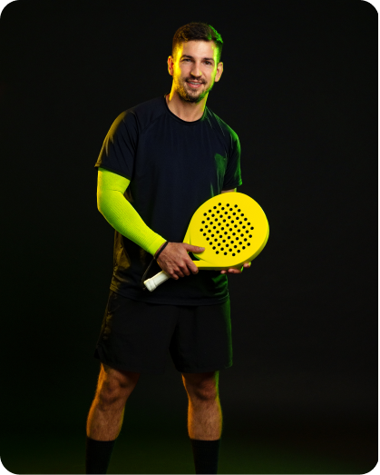 Founder playing padel